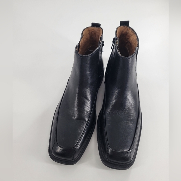 Men Florsheim Black Midtown Plain‎ toe zipper Boots Size 10